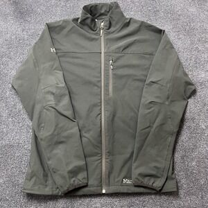 Marmot Softshell Jacket Mens Large Green Full Zip Fleece Lined Hiking Outdoor